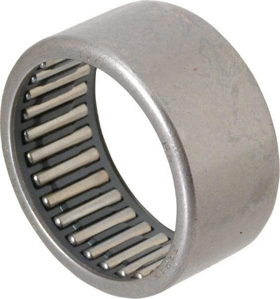 IKO - 1.378" Bore Diam, 5,400 Lb. Dynamic Capacity, 35 x 42 x 20mm, Caged, Open End, Shell Needle Roller Bearing - 1.654" Outside Diam, 0.787" Wide - Eagle Tool & Supply
