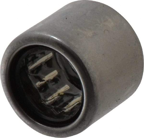 IKO - 0.472" Bore Diam, 1,460 Lb. Dynamic Capacity, 12 x 18 x 16mm, Caged, Double Seal, Open End, Shell Needle Roller Bearing - 0.709" Outside Diam, 0.63" Wide - Eagle Tool & Supply
