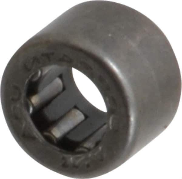 INA Bearing - 3/16" Bore Diam, 400 Lb. Dynamic Capacity, 3/16 x 11/32 x 1/4", Caged, Open End, Shell Needle Roller Bearing - 11/32" Outside Diam, 1/4" Wide - Eagle Tool & Supply