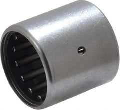 IKO - 9/16" Bore Diam, 2,410 Lb. Dynamic Capacity, 9/16 x 3/4 x 3/4", Caged, Open End, Shell Needle Roller Bearing - 3/4" Outside Diam, 3/4" Wide - Eagle Tool & Supply