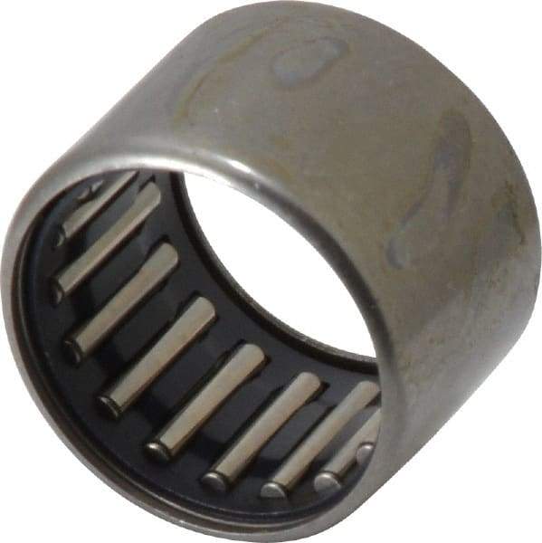 IKO - 11/16" Bore Diam, 2,460 Lb. Dynamic Capacity, 11/16 x 7/8 x 5/8", Caged, Open End, Shell Needle Roller Bearing - 7/8" Outside Diam, 5/8" Wide - Eagle Tool & Supply