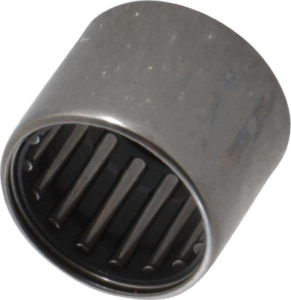 IKO - 13/16" Bore Diam, 4,150 Lb. Dynamic Capacity, 13/16 x 1-1/16 x 7/8", Caged, Open End, Shell Needle Roller Bearing - 1-1/16" Outside Diam, 7/8" Wide - Eagle Tool & Supply