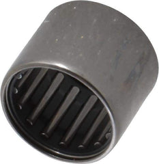 IKO - 13/16" Bore Diam, 4,150 Lb. Dynamic Capacity, 13/16 x 1-1/16 x 7/8", Caged, Open End, Shell Needle Roller Bearing - 1-1/16" Outside Diam, 7/8" Wide - Eagle Tool & Supply