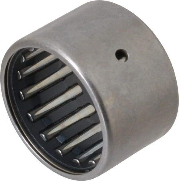 IKO - 7/8" Bore Diam, 3,800 Lb. Dynamic Capacity, 7/8 x 1-1/8 x 3/4", Caged, Open End, Shell Needle Roller Bearing - 1-1/8" Outside Diam, 3/4" Wide - Eagle Tool & Supply
