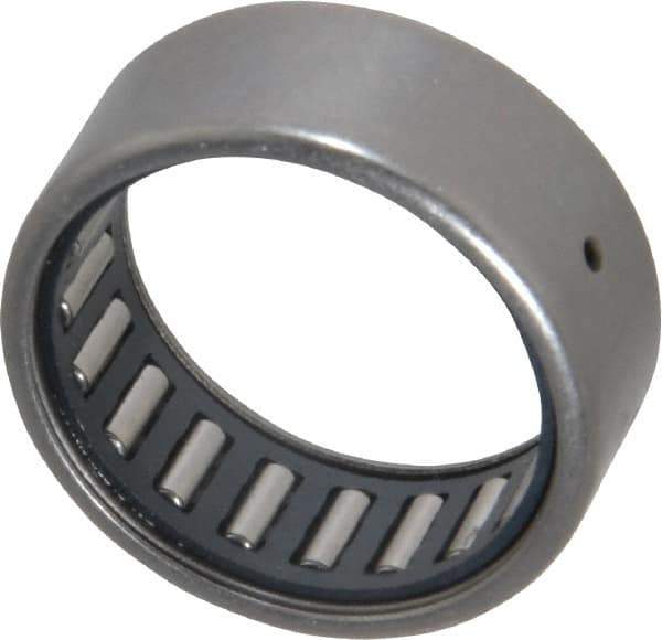 IKO - 1" Bore Diam, 2,850 Lb. Dynamic Capacity, 1 x 1-1/4 x 1/2", Caged, Open End, Shell Needle Roller Bearing - 1-1/4" Outside Diam, 1/2" Wide - Eagle Tool & Supply