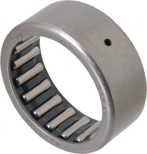 IKO - 1-1/2" Bore Diam, 6,800 Lb. Dynamic Capacity, 1-1/2 x 1-7/8 x 3/4", Caged, Open End, Shell Needle Roller Bearing - 1-7/8" Outside Diam, 3/4" Wide - Eagle Tool & Supply
