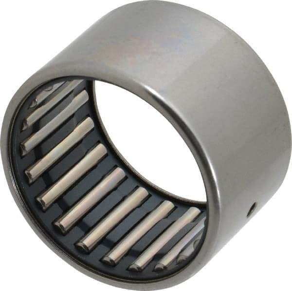 IKO - 1-5/8" Bore Diam, 11,400 Lb. Dynamic Capacity, 1-5/8 x 2 x 1-1/4", Caged, Open End, Shell Needle Roller Bearing - 2" Outside Diam, 1-1/4" Wide - Eagle Tool & Supply