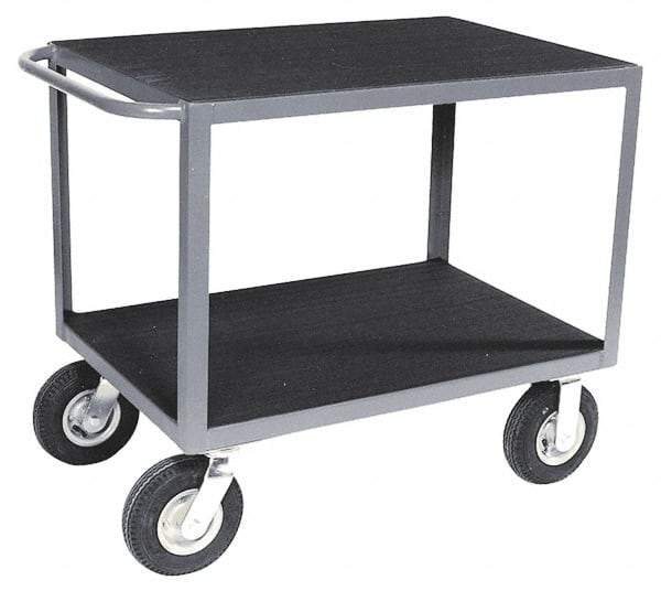 Durham - 1,200 Lb Capacity, 30" Wide x 48" Long x 34" High Instrument Cart - 2 Shelf, Steel, Full Pneumatic Casters - Eagle Tool & Supply