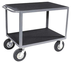 Durham - 1,200 Lb Capacity, 30" Wide x 36" Long x 34" High Instrument Cart - 2 Shelf, Steel, Full Pneumatic Casters - Eagle Tool & Supply