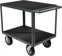 Durham - 1,200 Lb Capacity, 24" Wide x 36" Long x 34" High Instrument Cart - 2 Shelf, Steel, Full Pneumatic Casters - Eagle Tool & Supply