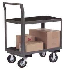Durham - 1,200 Lb Capacity, 30" Wide x 36" Long x 31" High Instrument Cart - 2 Shelf, Steel, Full Pneumatic Casters - Eagle Tool & Supply
