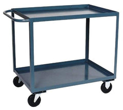 Durham - 1,200 Lb Capacity, 30" Wide x 60" Long x 37-3/4" High Service Cart - 2 Shelf, Steel, Hard Rubber Casters - Eagle Tool & Supply
