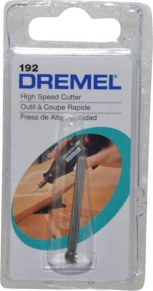 Dremel - 3/16" Cut Diam, 1/8" Shank Diam, Ball Head Single Cut Burr - High Speed Steel, Radius End - Eagle Tool & Supply