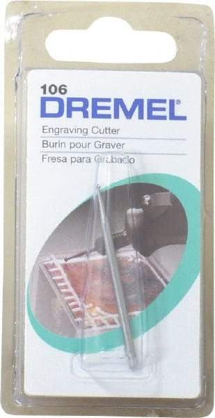 Dremel - 1/16" Cut Diam, 1/8" Shank Diam, Ball Head Single Cut Burr - Radius End - Eagle Tool & Supply