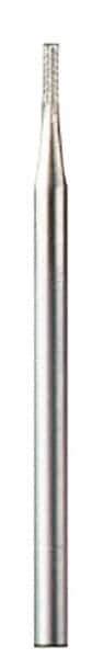 Dremel - 1/32" Cut Diam, 1/8" Shank Diam, Cylinder Head Single Cut Burr - Flat End - Eagle Tool & Supply