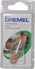 Dremel - 7/16" Head Diam x 11/16" Thickness, B111, Inverted Cone Radius End, Aluminum Oxide Mounted Point - Green - Eagle Tool & Supply