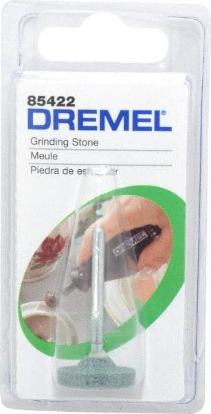 Dremel - 25/32" Head Diam x 1/8" Thickness, Wheel End, Silicon Carbide Mounted Point - Green - Eagle Tool & Supply
