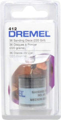 Dremel - 3/4" Diam 220 Grit Fiber Disc - Very Fine Grade, Aluminum Oxide - Eagle Tool & Supply