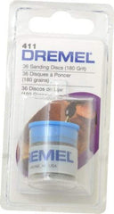 Dremel - 3/4" Diam 180 Grit Fiber Disc - Very Fine Grade, Aluminum Oxide - Eagle Tool & Supply