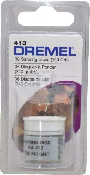 Dremel - 3/4" Diam 240 Grit Fiber Disc - Very Fine Grade, Aluminum Oxide - Eagle Tool & Supply