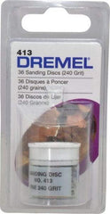 Dremel - 3/4" Diam 240 Grit Fiber Disc - Very Fine Grade, Aluminum Oxide - Eagle Tool & Supply