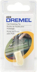 Dremel - 3/8" Diam Cone Shaped Goblet Buff - Cotton Muslin Polishing Tip - Eagle Tool & Supply