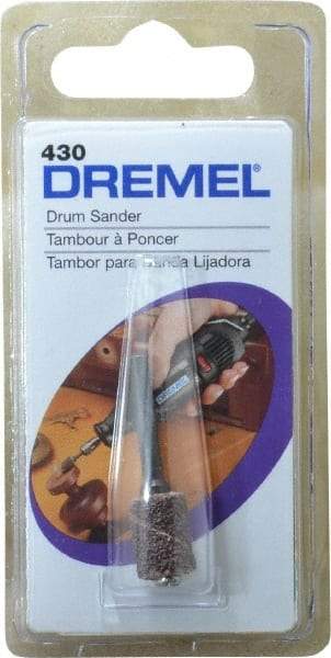 Dremel - 1/2" Wide x 1/4" Diam, Spiral Band Drum - 1/8" Shank Diam, 15,000 RPM - Eagle Tool & Supply