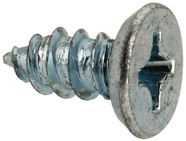 Value Collection - #12 Flat Head Phillips Sheet Metal Screw - Steel, 1/2" OAL, Grade 2 - Eagle Tool & Supply