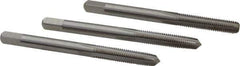 Interstate - M5x0.75 Metric Fine, 4 Flute, Bottoming, Plug & Taper, Bright Finish, High Speed Steel Tap Set - Right Hand Cut, 2-3/8" OAL, 7/8" Thread Length - Eagle Tool & Supply