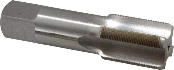 Interstate - M27x1.00 Metric Fine 6H 4 Flute Bright Finish High Speed Steel Straight Flute Standard Hand Tap - Bottoming, Right Hand Thread, 5-1/8" OAL, 2-1/2" Thread Length, D5 Limit, Oversize - Eagle Tool & Supply