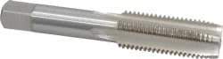Interstate - M18x2.00 Metric Fine 4 Flute Bright Finish High Speed Steel Straight Flute Standard Hand Tap - Plug, Right Hand Thread, 4-1/32" OAL, 1-13/16" Thread Length, D6 Limit, Oversize - Eagle Tool & Supply
