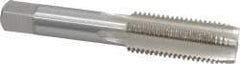 Interstate - M18x2.00 Metric Fine 4 Flute Bright Finish High Speed Steel Straight Flute Standard Hand Tap - Plug, Right Hand Thread, 4-1/32" OAL, 1-13/16" Thread Length, D6 Limit, Oversize - Eagle Tool & Supply