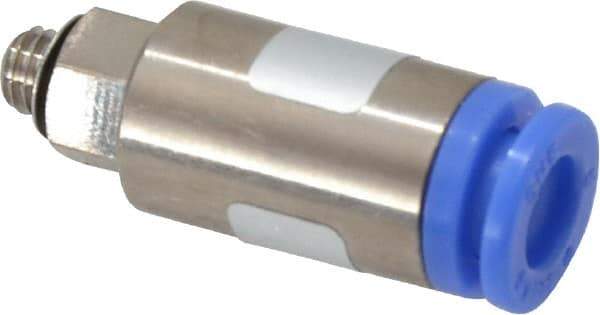 SMC PNEUMATICS - 6mm OD, M5x0.8 Thread, Brass/Polybutylene Push-to-Connect Male Connector - 145 Max psi - Eagle Tool & Supply