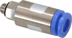 SMC PNEUMATICS - 6mm OD, M5x0.8 Thread, Brass/Polybutylene Push-to-Connect Male Connector - 145 Max psi - Eagle Tool & Supply