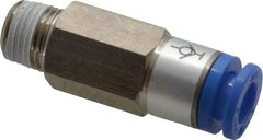 SMC PNEUMATICS - 6mm OD, R(PT) 1/8 Thread, Brass/Polybutylene Push-to-Connect Male Connector - 145 Max psi - Eagle Tool & Supply