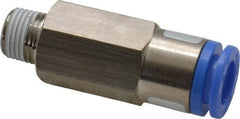 SMC PNEUMATICS - 8mm OD, R(PT) 1/8 Thread, Brass/Polybutylene Push-to-Connect Male Connector - 145 Max psi - Eagle Tool & Supply