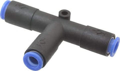SMC PNEUMATICS - 8mm OD, Polybutylene Push-to-Connect Union Tee - 145 Max psi - Eagle Tool & Supply