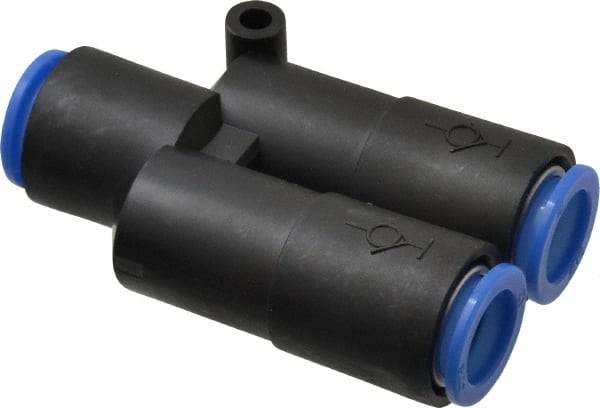 SMC PNEUMATICS - 12mm OD, Polybutylene Push-to-Connect Union Y - 145 Max psi - Eagle Tool & Supply