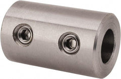 Climax Metal Products - 5/16" Inside x 5/8" Outside Diam, Stainless Steel Set Screw Rigid Coupling - 1" Long - Eagle Tool & Supply