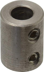Climax Metal Products - 3/8" Inside x 3/4" Outside Diam, Stainless Steel Set Screw Rigid Coupling - 1" Long - Eagle Tool & Supply