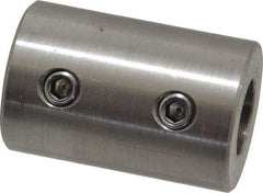 Climax Metal Products - 1/2" Inside x 1" Outside Diam, Stainless Steel Set Screw Rigid Coupling - 1-1/2" Long - Eagle Tool & Supply