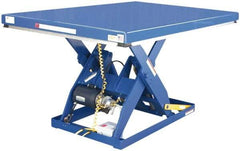 Vestil - 4,000 Lb Capacity Electric Scissor Lift Table - 8" Lift Height, 96" Platform Length x 48" Platform Width - Eagle Tool & Supply