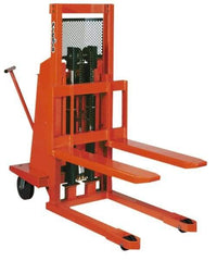 Presto Lifts - 2,000 Lb Capacity, 36" Lift Height, Battery Operated Work Positioner - 3-1/4" Lowered Height, 24" Load Center, 42" Fork Length, 28" Overall Width - Eagle Tool & Supply