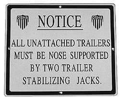 Vestil - Aluminum Trailer Sign - Aluminum Trailer Sign - Eagle Tool & Supply