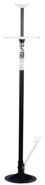 Omega Lift Equipment - 1,650 Lbs. Load Capacity High Support Stand - 54-1/2 to 80-1/2 Inch High, 12 Inch Base Diameter x 3 Inch Long x 3 Inch Wide Saddle, with Foot Pedal - Eagle Tool & Supply