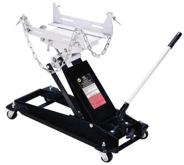 Omega Lift Equipment - 1,100 Lb Capacity Transmission Jack - 8-1/2 to 24-3/4" High, 15" Chassis Width x 31-1/8" Chassis Length - Eagle Tool & Supply