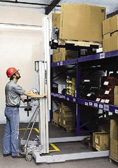 Made in USA - 800 Lb Capacity, Standard Base Manually Operated Lift - 2" Minimum Operating Height - Eagle Tool & Supply
