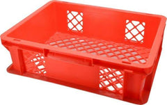 SSI Schaefer - 0.37 Cu Ft, 33 Lb Load Capacity Red Polypropylene Tote Container - Stacking, 15.8" Long x 11.9" Wide x 4.8" High - Eagle Tool & Supply