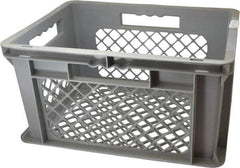 SSI Schaefer - 0.7 Cu Ft, 33 Lb Load Capacity Gray Polypropylene Tote Container - Stacking, 15.8" Long x 11.9" Wide x 8.7" High - Eagle Tool & Supply