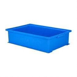 SSI Schaefer - 0.42 Cu Ft, 22 Lb Load Capacity Blue Polyethylene & Conductive PP Tote Container - Stacking, 18.4" Long x 12-1/2" Wide x 4.6" High - Eagle Tool & Supply